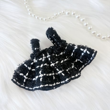 【ぬい服】 ぬいぐるみ用ツイードワンピース 【10~15cm用】【推し活グッズ】