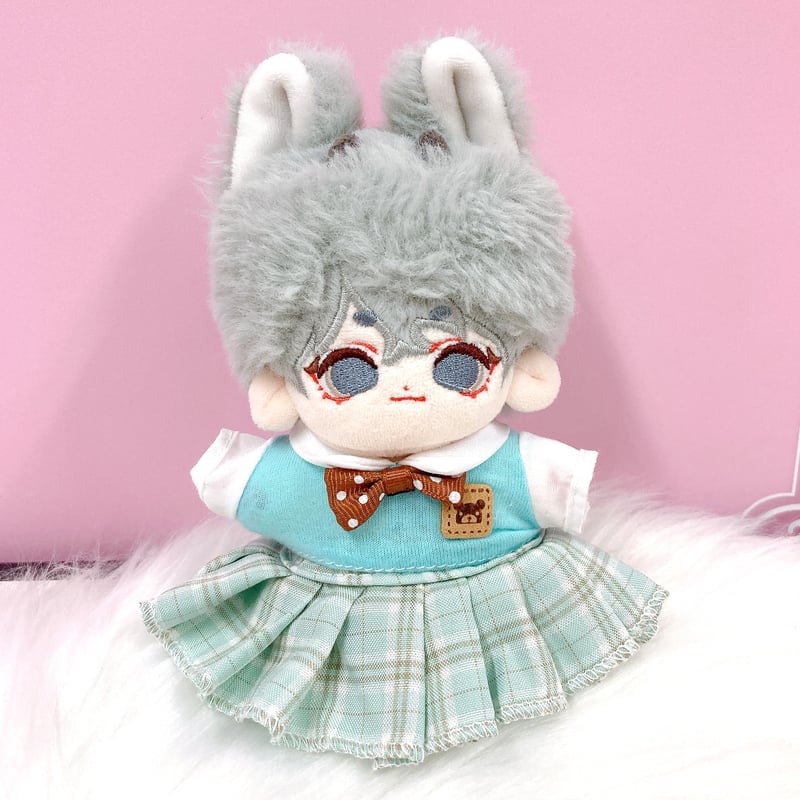 ぬい服】シャツ&チェックスカートセット 10cm用 | G.triGer