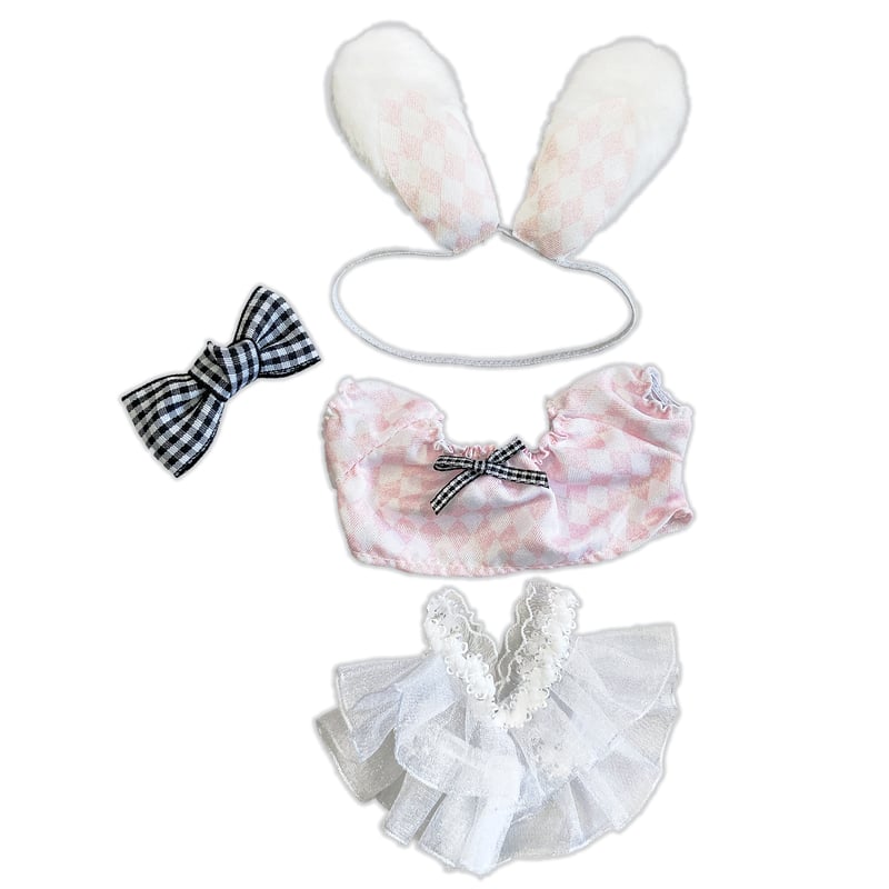 ぬい服】アリス風ワンピース&うさ耳ヘッドドレスセット 10cm用 | G.triGer