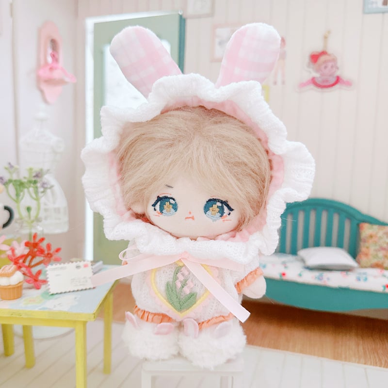 ぬいぐるみ用うさ耳着ぐるみ・うさ耳シューズセット【10~15cm用