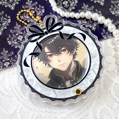 【G.triGerオリジナル 推し活グッズ】缶バッジ用アクリルフレーム【花柄】57mm 缶バッジ用