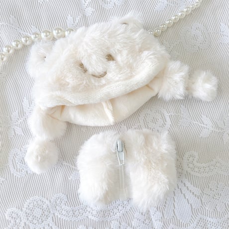 【ぬい服】ぬいぐるみ用もこもこくま着ぐるみ　10cm用【推し活グッズ】