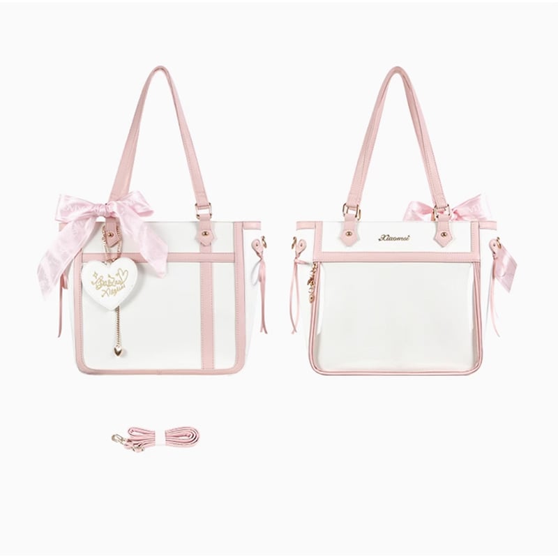 暴躁小梅】ハート型チャーム付き痛バッグ【推し活グッズ】 | G