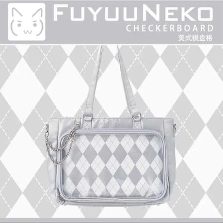 【FUYUUNEKO】 サテン アーガイル痛バッグ milk dolly【推し活グッズ】