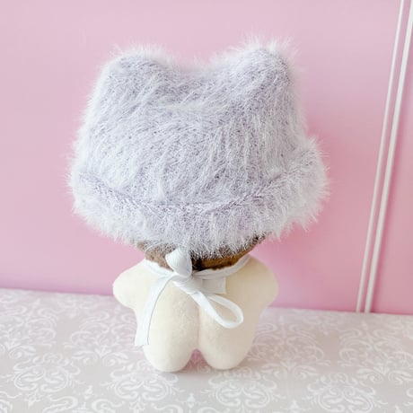 ぬい服　ぬいぐるみ用猫耳ニット帽&スタイセット【10cm用】【推し活グッズ】