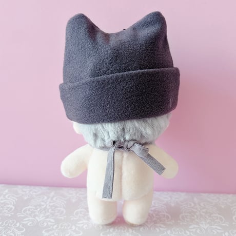 ぬい服　ぬいぐるみ用猫耳ニット帽&スタイセット【10cm用】【推し活グッズ】