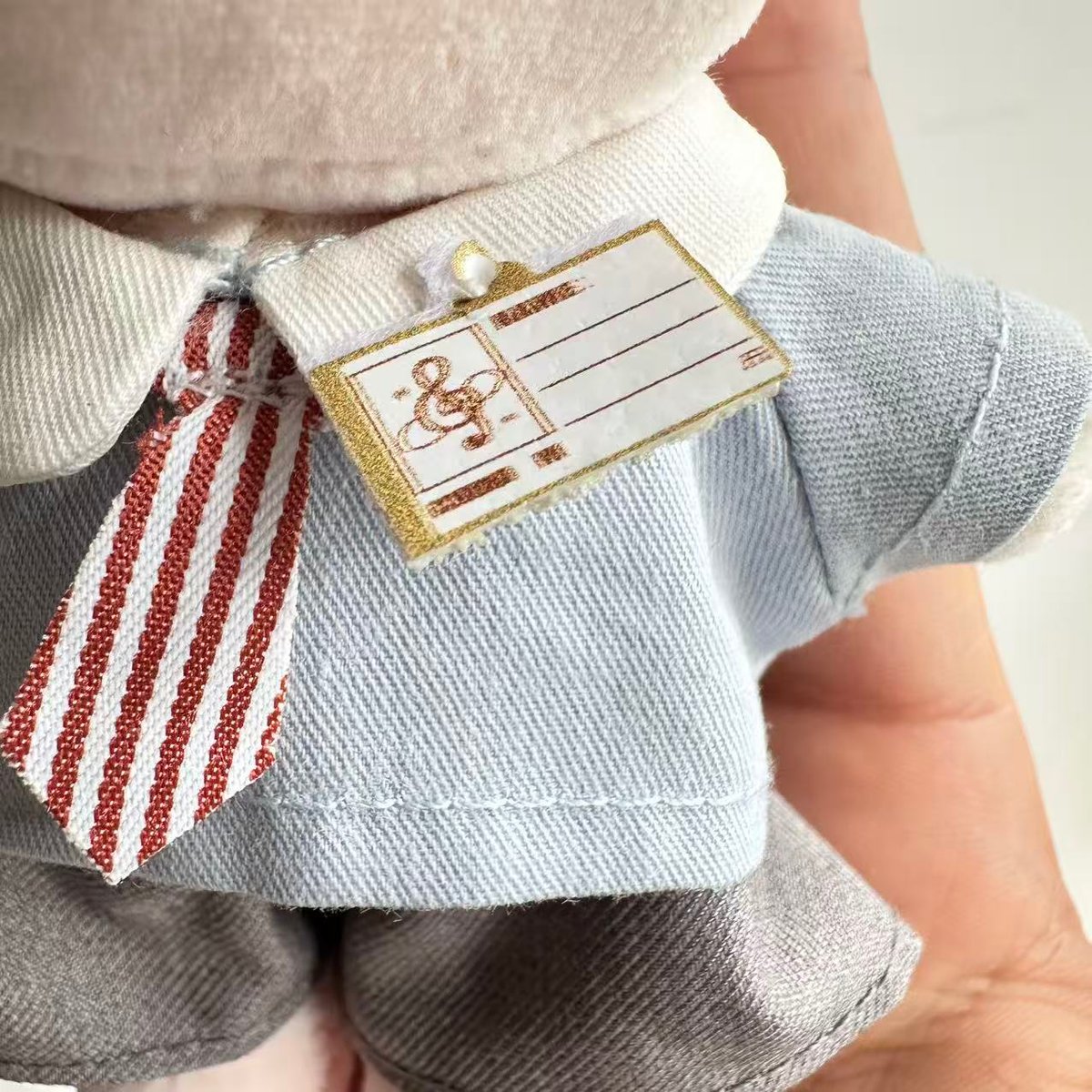 10cm ぬいぐるみ服 【3点セット】 サロペット シャツ ネクタイ
