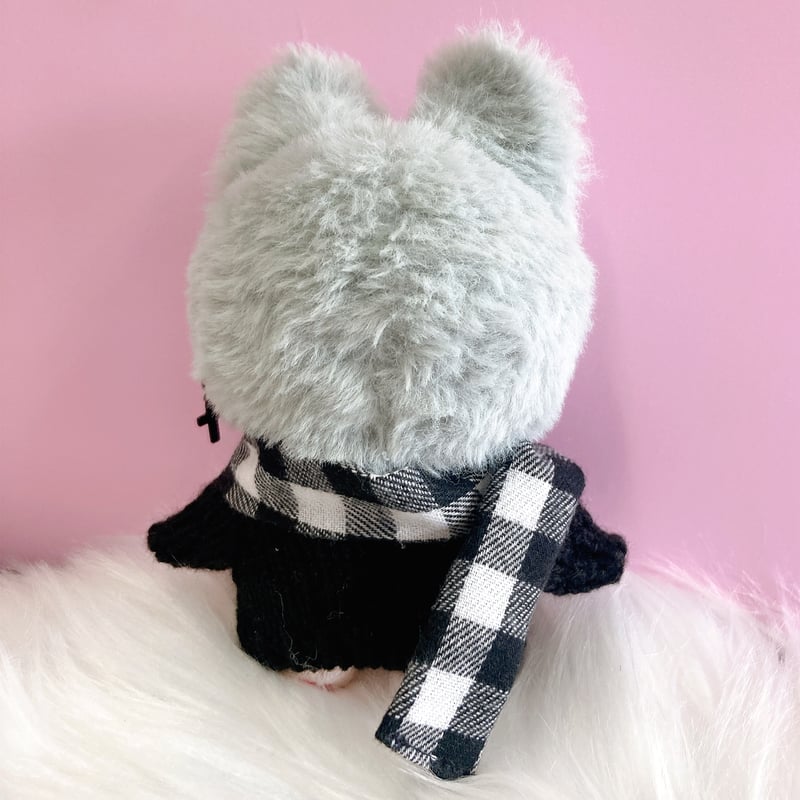 10cmぬい用 ぬい服 ぬいぐるみ用 ニット&マフラー&イヤーカフセット