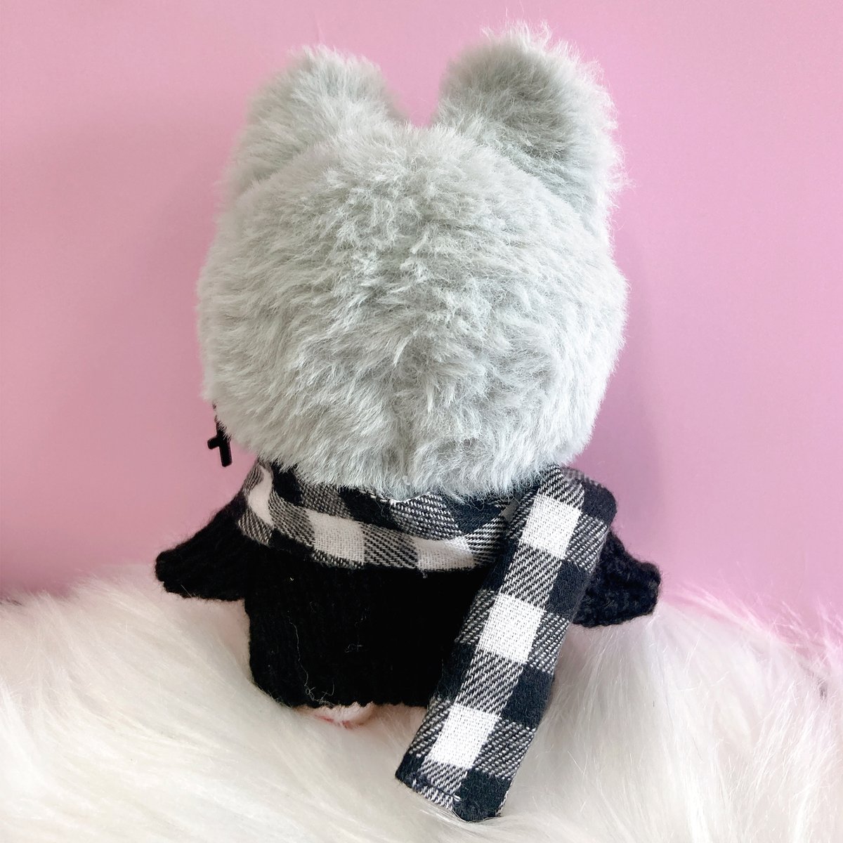 ぬい服】ぬいぐるみ用 ニット&マフラー&イヤーカフセット 10cm用 | G