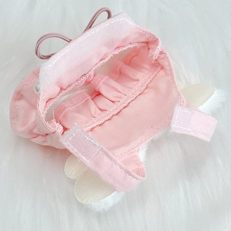 【ぬい服】ぬいぐるみ用羽付きワンピース&ふわふわうさ耳ヘッドバンドセット(10cm用)【推し活グッズ】