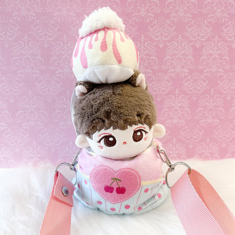 【ぬいバッグ】【ぬい服】ぬいぐるみ用ケーキ型バッグ【10~20cm用】【推し活グッズ】