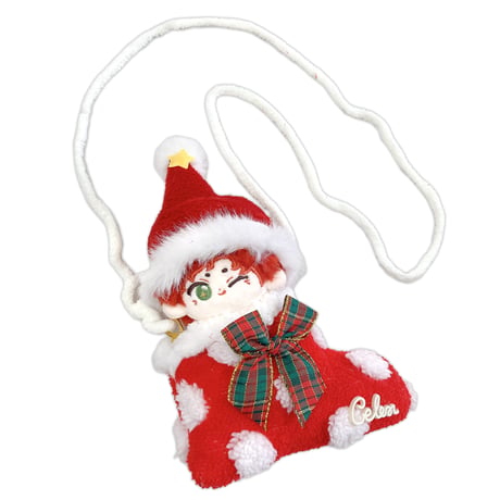 【ぬい服】クリスマス靴下&サンタ帽セット　10cm用