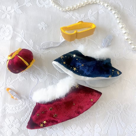 【ぬい服】王冠&マントセット　10~15cm用【推し活グッズ】