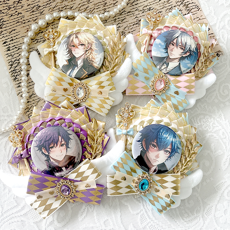 G.triGerオリジナル 推し活グッズ】羽付きロゼット(天使)【缶バッジ 痛