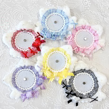 推し活グッズ ふわふわ猫耳キャンディーロゼット【缶バッジ 痛ロゼット】