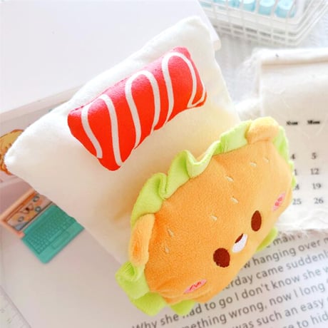 【ぬい服】ぬいぐるみ用ふわふわお布団 【ハンバーガー・目玉焼き】10〜15cm 用【推し活グッズ】