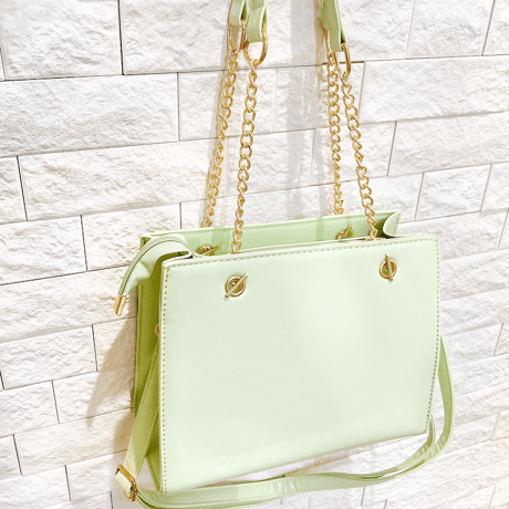 フェイクレザースクエア痛バッグ