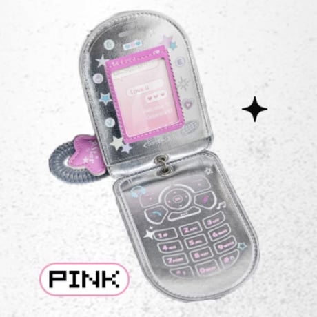 【OOPSDAY 推し活グッズ】携帯電話型メタリック トレカケース【推し活グッズ】