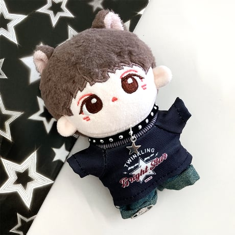 【ぬい服】グラフィックTシャツ&ジーパン&チョーカーセット　10cm用【推し活グッズ】