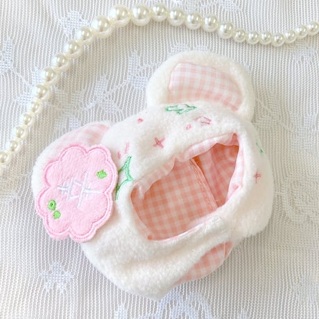 【ぬい服】ぬいぐるみ用クローバー付き着ぐるみキャップ【10cm用】【推し活グッズ】