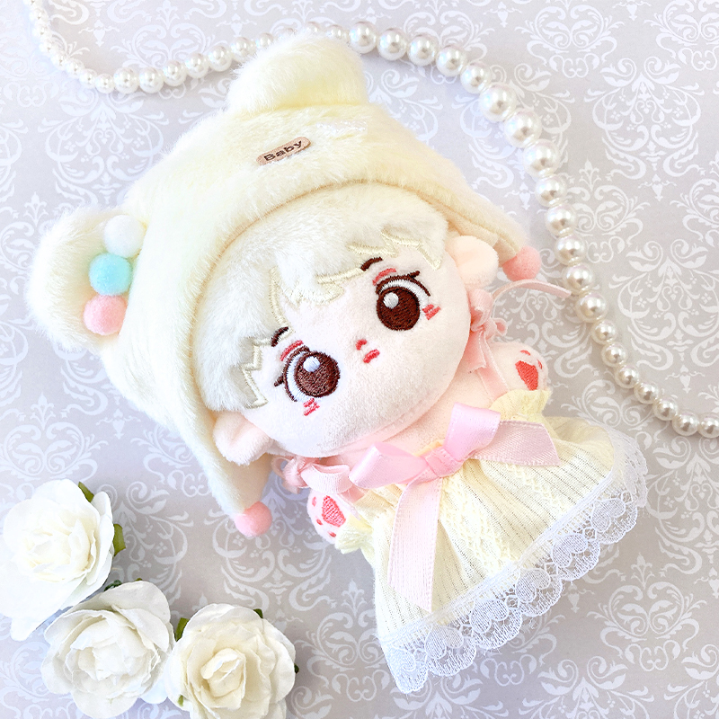 10cmぬい用 くま耳付き帽子｜ふわふわぬい服｜ぬいぐるみ用帽子
