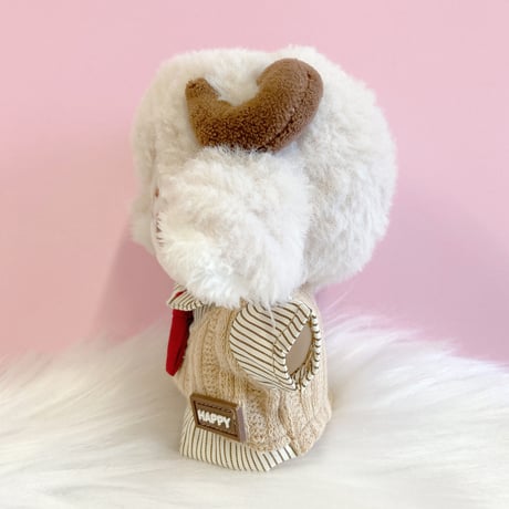 【ぬい服】重ね着風ネクタイ付きシャツ＆ベスト　10cmぬいぐるみ用