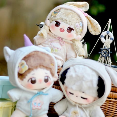 【ぬい服】ぬいぐるみ用耳付きパーカー 10cm 用【推し活グッズ】