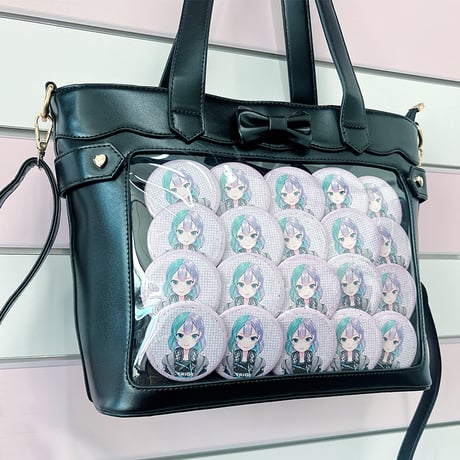 【Seraphim】リボン付きフェイクレザー痛バッグ【推し活グッズ】