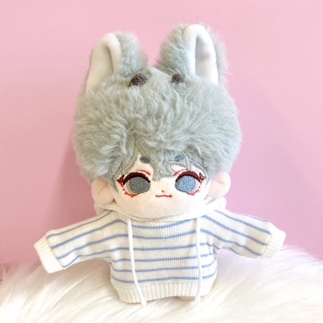 【ぬい服】バイカラーパーカー 10cm用