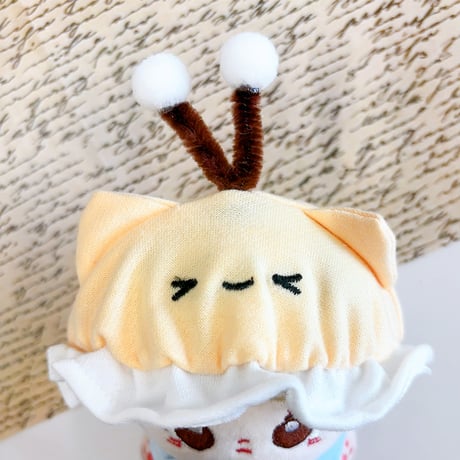 【ぬい服】ぬいぐるみ用フリル帽子&シャツセット【10cm用】【推し活グッズ】