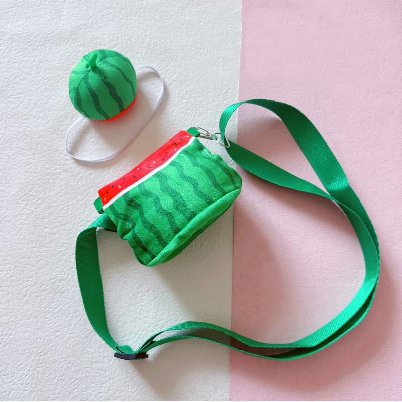 ぬいバッグ】【ぬい服】ぬいぐるみ用スイカ型バッグ 【10〜20cm 用