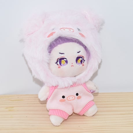 【ぬい服】ぬいぐるみもこもこ着ぐるみ 10cm用/ブタ【推し活グッズ】