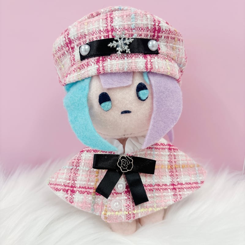 ぬい服 ツイード ベレー帽&ケープ 15cm用【推し活グッズ】 | G.triGer