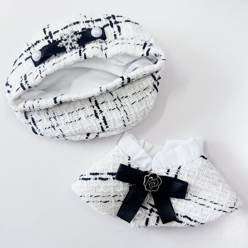 ぬい服 ツイード ベレー帽&ケープ 15cm用【推し活グッズ】 | G.triGer