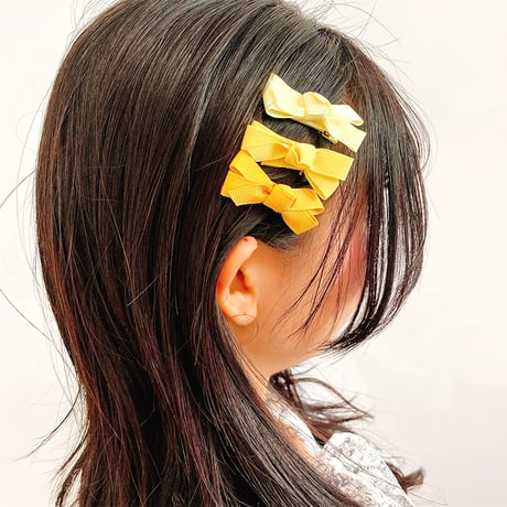 ミニリボンクリップ3色セット【推し活グッズ・ヘアメ・参戦ヘア・地雷系・量産型】