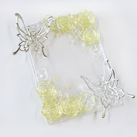 【推し活グッズ】硬質トレカケース【蝶と薔薇】