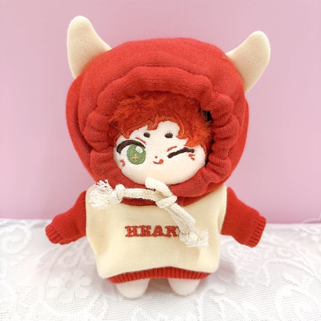 【ぬい服】ぬいぐるみ用ツノ付きパーカー(10cm用)【推し活グッズ】
