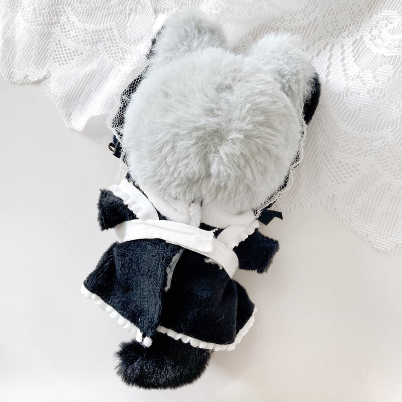 ぬい服】ネコミミ・メイド風ぬいぐるみコスチューム 10cmぬいぐるみ用