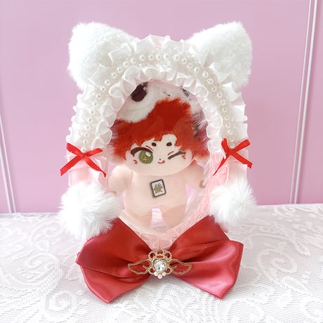 【G.triGerオリジナル】猫耳付きデコレーションぬいポーチ【ぬいバッグ,ぬいポーチ】【推し活グッズ】