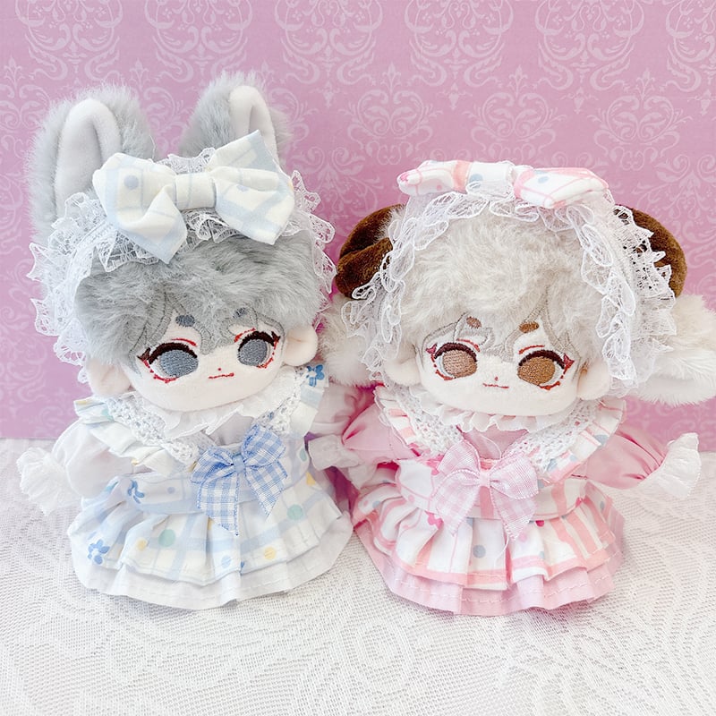 ぬい服】ぬいぐるみ用ワンピース＆ヘッドドレスセット 10~15cm用