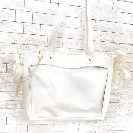 【Seraphim】サイドリボン付き痛トートバッグ【推し活グッズ】