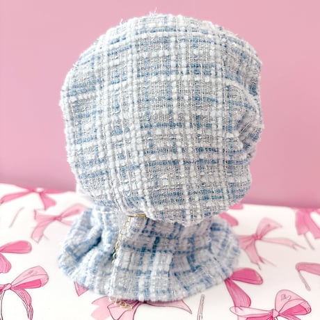【ぬい服】 ツイードぬい服【10~15cm用】 ワンピース・シャツ・ベレー帽・ネックレス 4点セット【推し活グッズ】