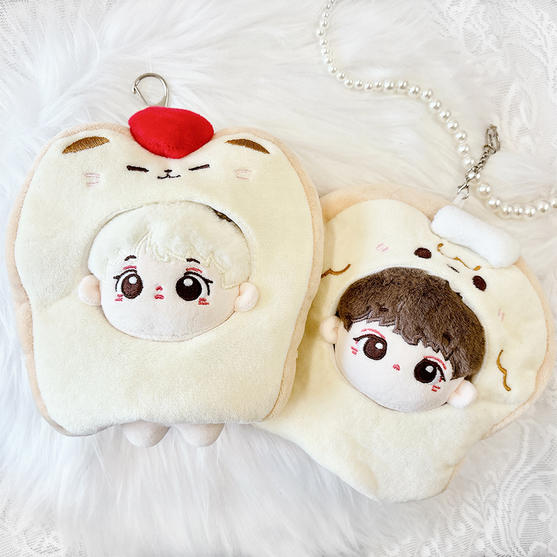 ぬい服】ぬいぐるみ用食パン型着ぐるみ キーホルダー【10~15cm 用】猫