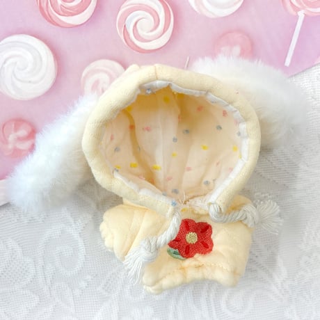 【ぬい服】ぬいぐるみ用うさ耳パーカー(10cm用)