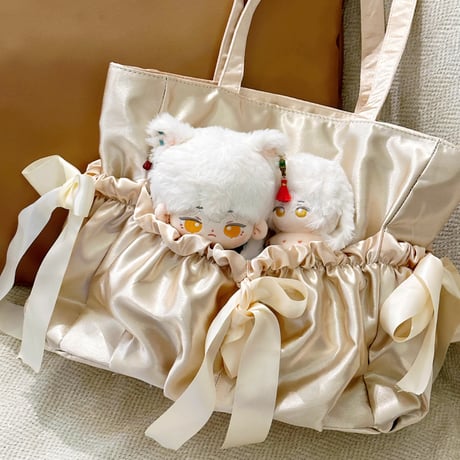 【忧郁心商店】ぬいぐるみポケット付きサテン痛バック