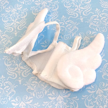 【ぬい服】天使の輪&羽付きワンピース　10cm用【推し活グッズ】