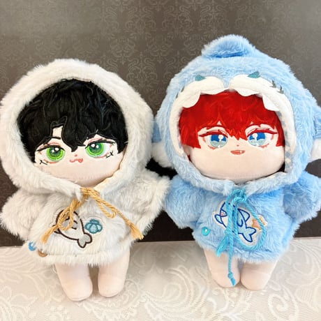 【ぬい服】ぬいぐるみ用ポンチョ (20cm 用 )【サメ・アザラシ】【推し活グッズ】