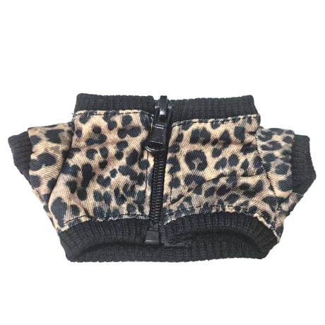 【ぬい服】ヒョウ柄ジャケット　10cmぬいぐるみ用