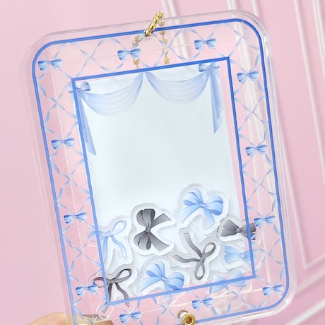 【G.triGerオリジナル 推し活グッズ】パーツ入りアクリルフレーム 【リボン】【トレカ・アクスタ用】