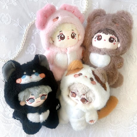 【ぬい服】もこもこアニマル着ぐるみ　10cm用【推し活グッズ】